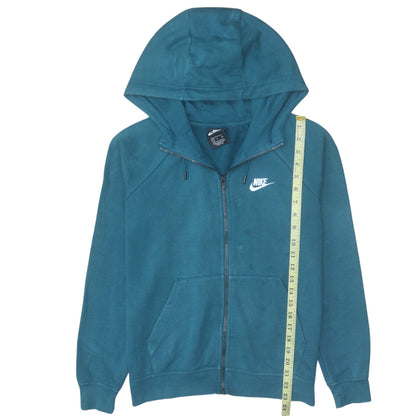 Mens UK Size S Nike Blue Full Zip Hoodie