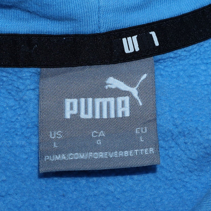 Mens UK Size L Puma Blue Pullover Hoodie