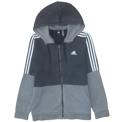 Mens UK Size M Adidas Black Full Zip Hoodie