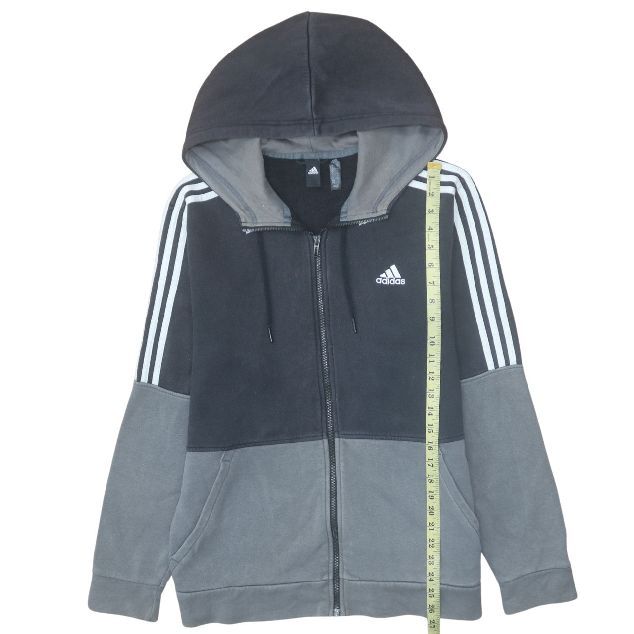 Mens UK Size M Adidas Black Full Zip Hoodie