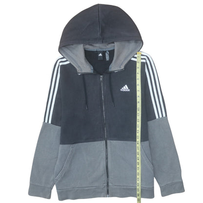 Mens UK Size M Adidas Black Full Zip Hoodie
