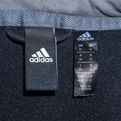 Mens UK Size M Adidas Black Full Zip Hoodie
