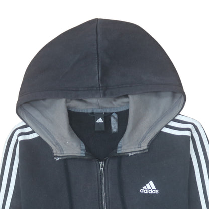 Mens UK Size M Adidas Black Full Zip Hoodie