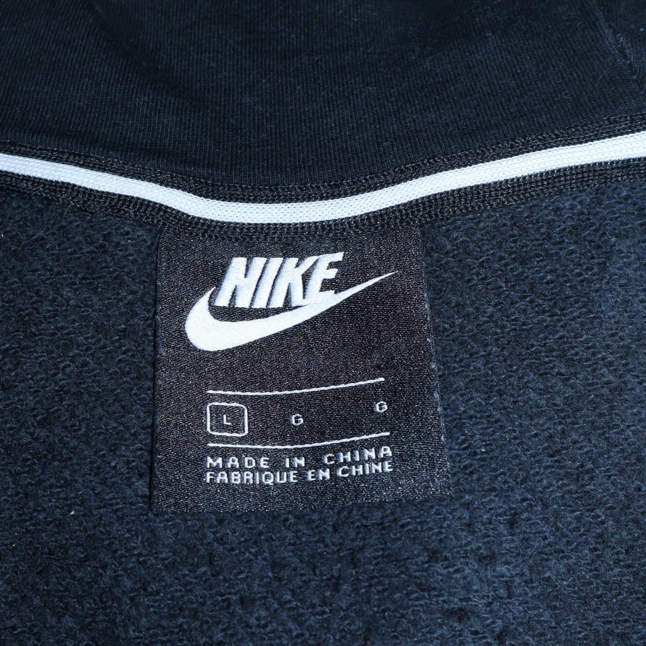 Mens UK Size L Nike Black Full Zip Hoodie