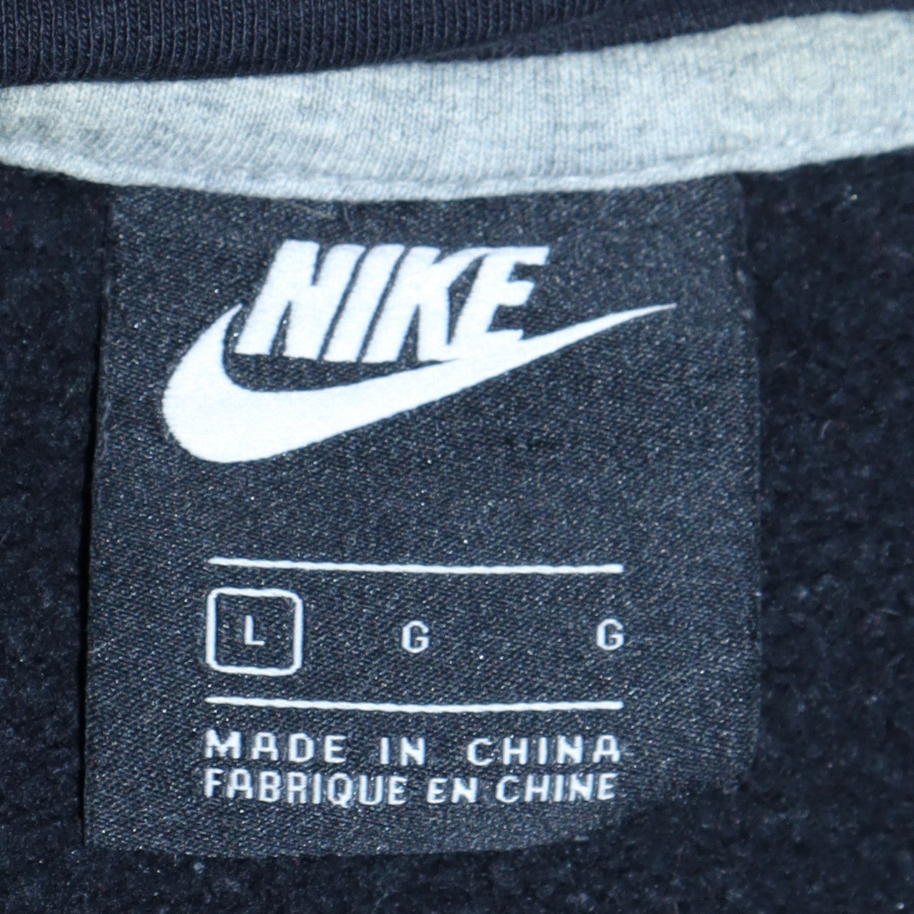 Mens UK Size L Nike Black Pullover Hoodie