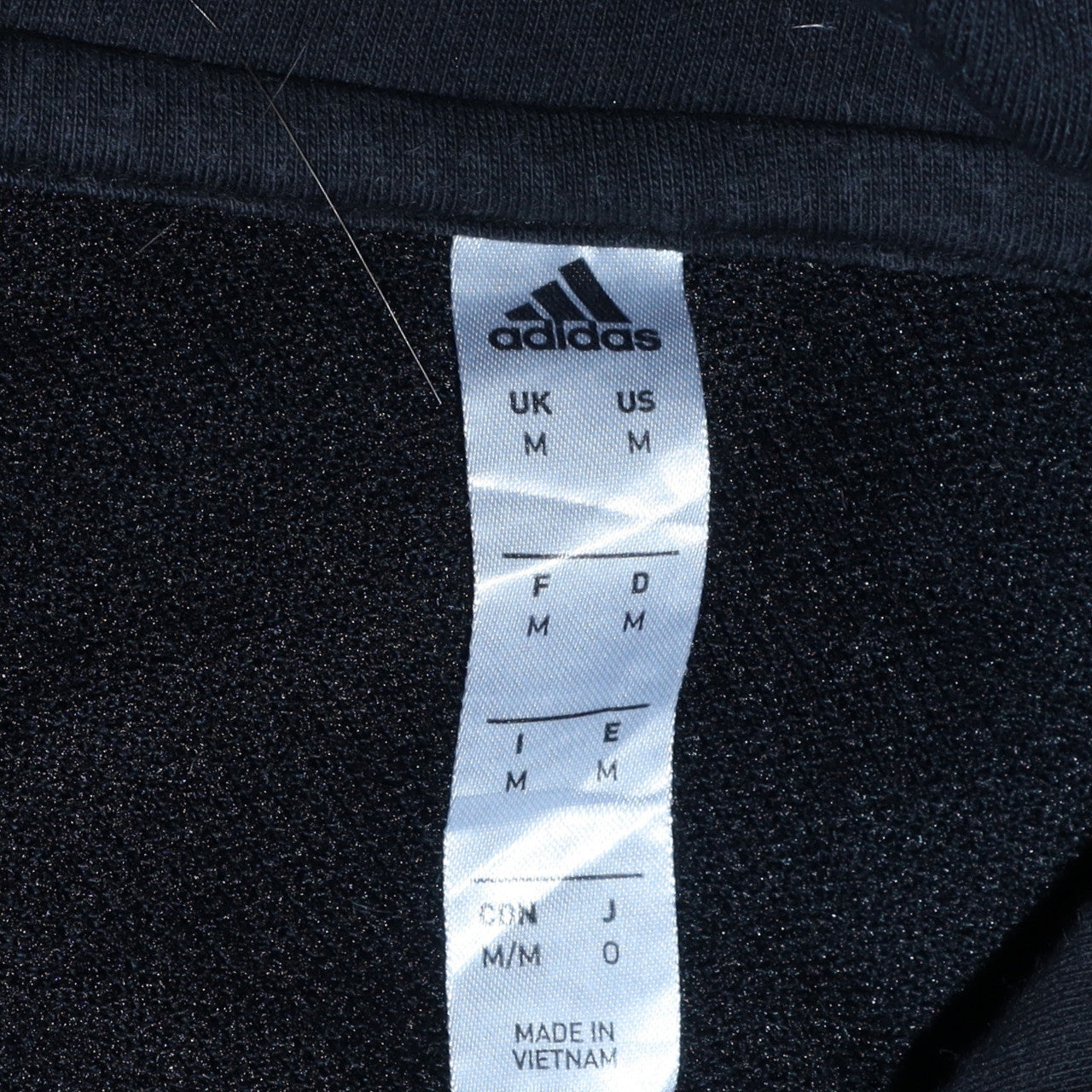 Mens UK Size M Adidas Black Pullover Hoodie