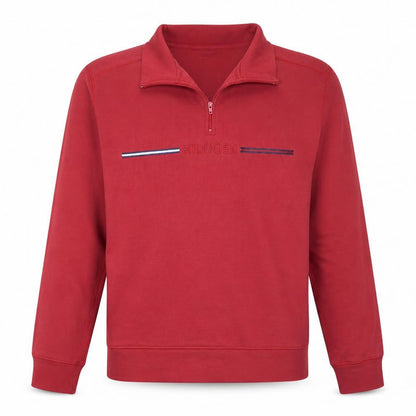 Mens UK Size XL Tommy Hilfiger Red 1/2 Zip Sweatshirt