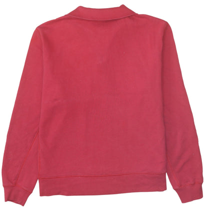 Mens UK Size XL Tommy Hilfiger Red 1/2 Zip Sweatshirt