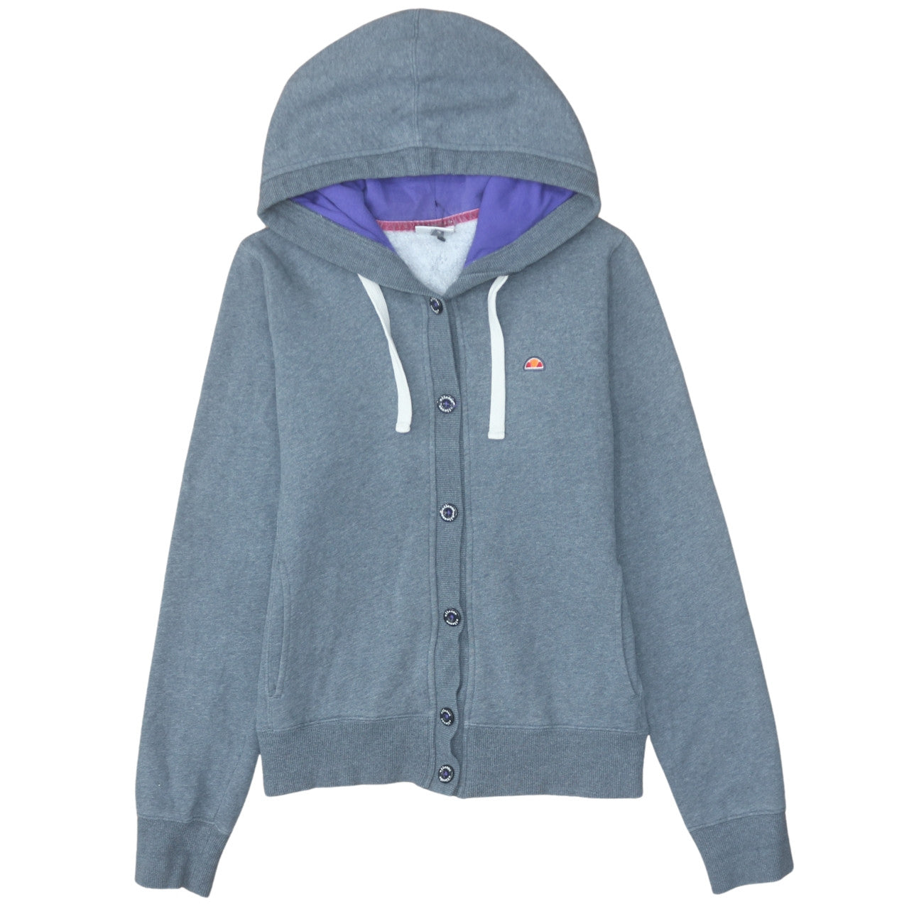Womens UK Size 16 Ellesse Grey Full Zip Hoodie
