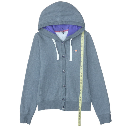 Womens UK Size 16 Ellesse Grey Full Zip Hoodie