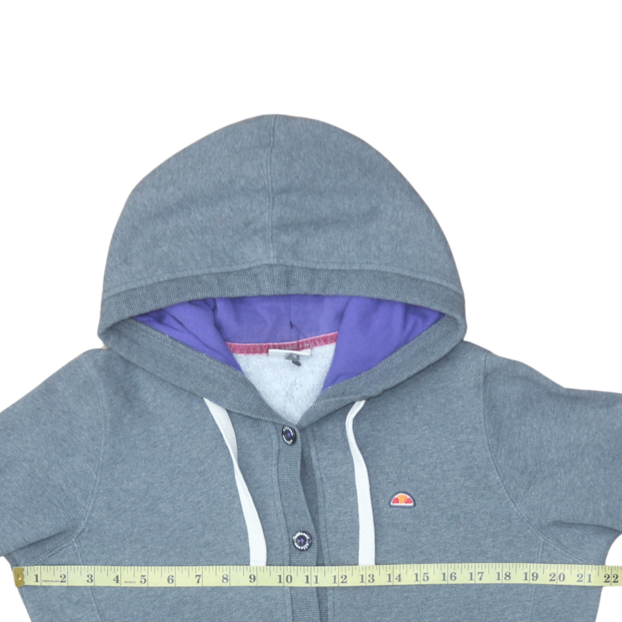 Womens UK Size 16 Ellesse Grey Full Zip Hoodie
