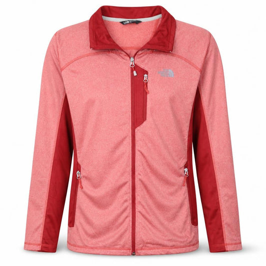 The North Face Men's Red Full Zip Fleece Jacket Size L Hiking
