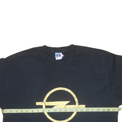 Russell Mens Black Opel Logo Graphic T-Shirt Size L