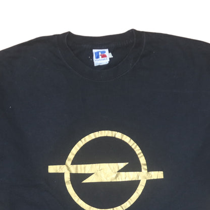 Russell Mens Black Opel Logo Graphic T-Shirt Size L