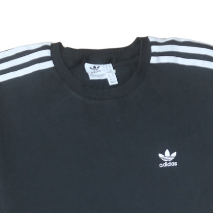 Adidas Women's Black 3-Stripes T-Shirt Dress Size 14 Cotton