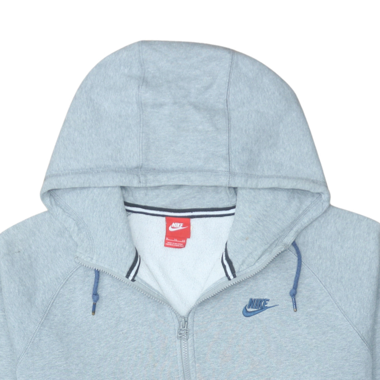 Mens UK Size XL Nike Grey Full Zip Hoodie