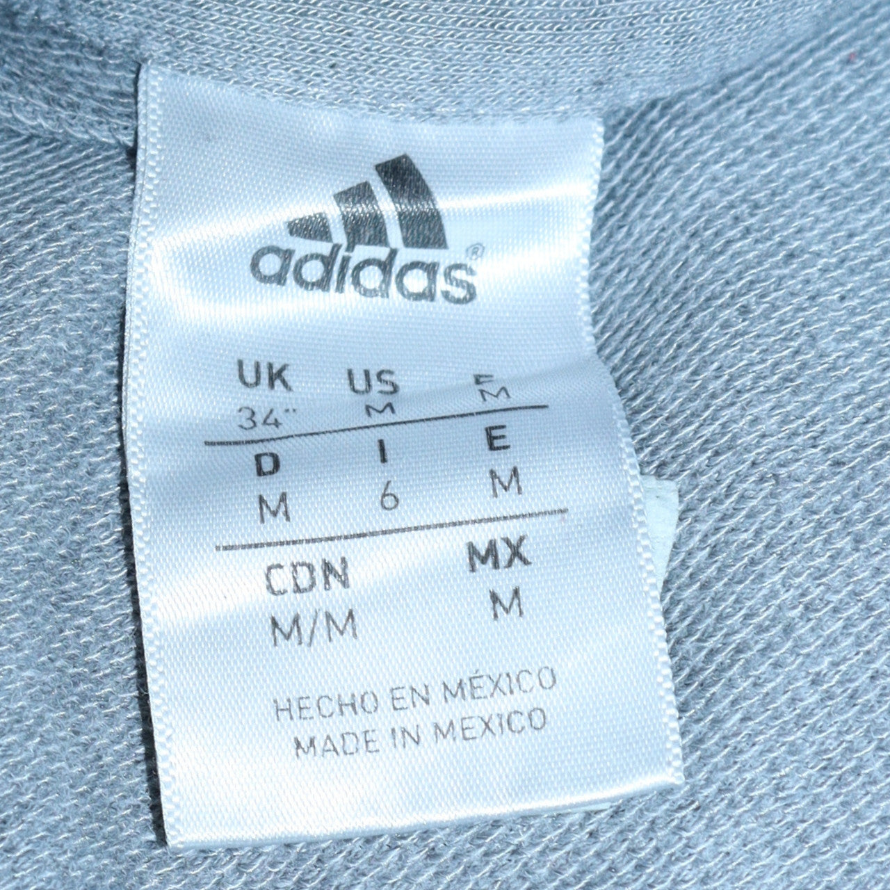 Mens UK Size M Adidas Grey Pullover Hoodie
