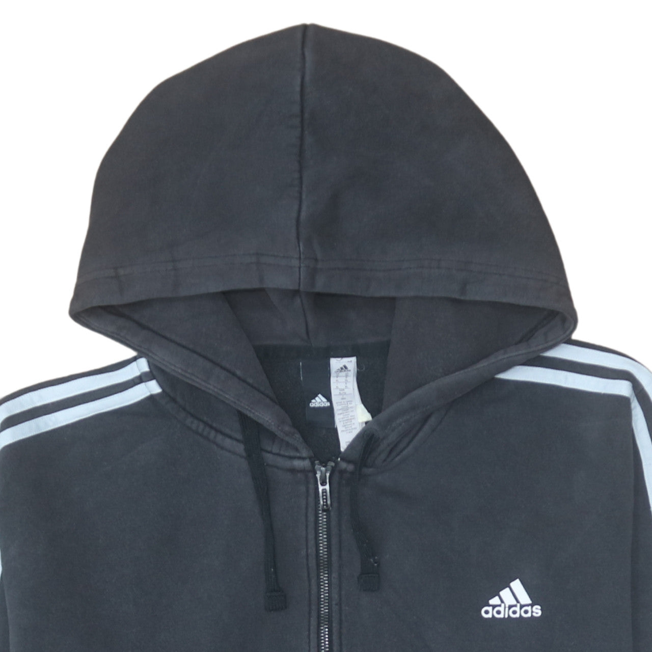 Mens UK Size XL Adidas Black Full Zip Hoodie