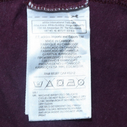 Adidas Women’s Brown Colourblock Cotton T-Shirt Size 10