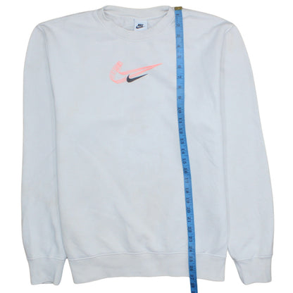 Womens UK Size M Nike White Pullover Sweatshirt