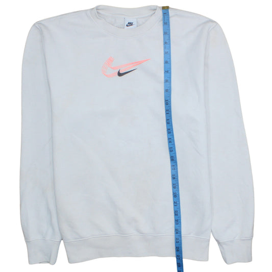 Womens UK Size M Nike White Pullover Sweatshirt
