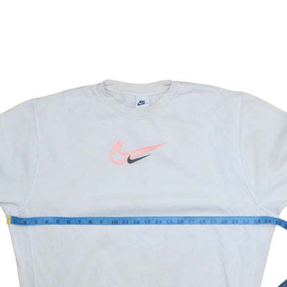 Womens UK Size M Nike White Pullover Sweatshirt