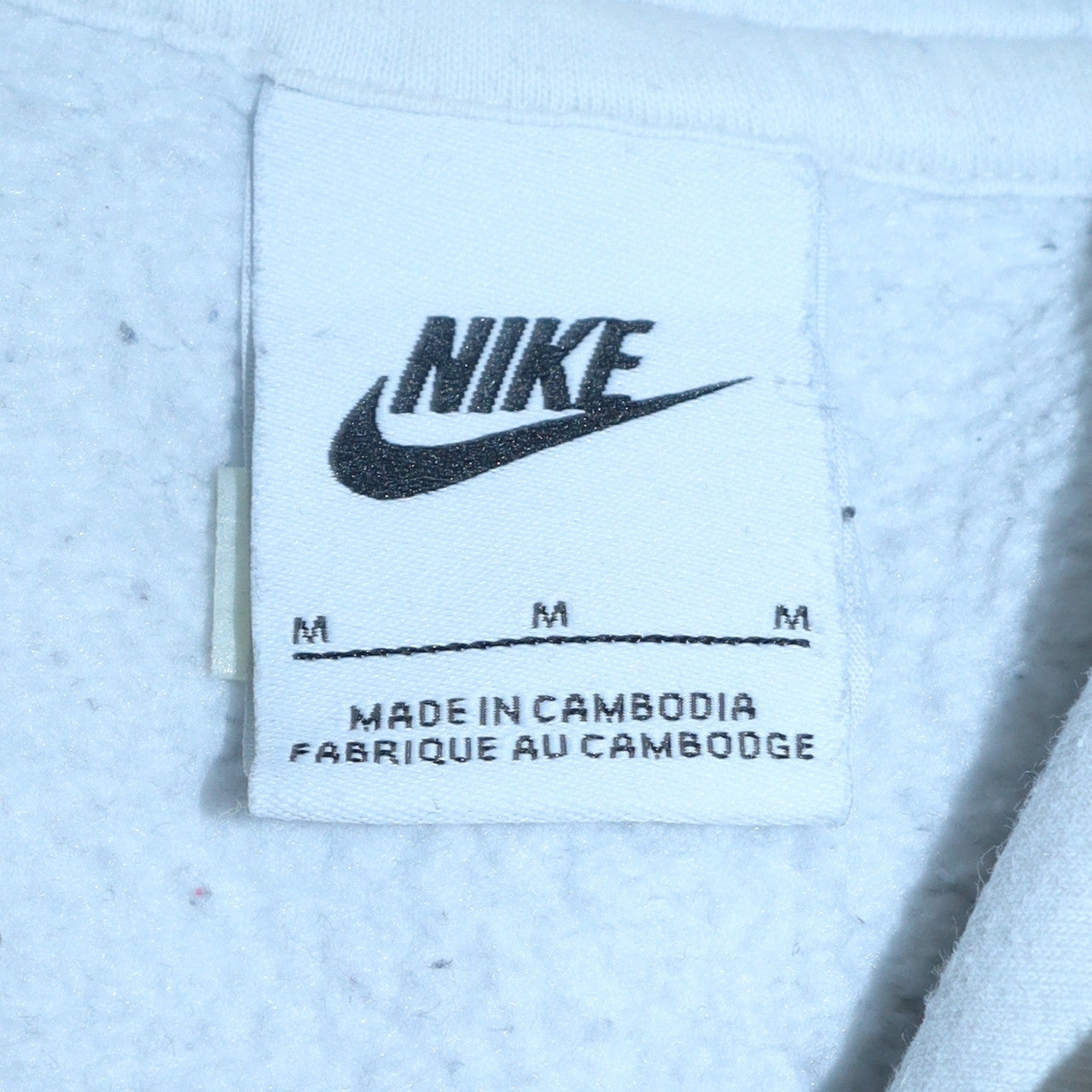 Mens UK Size M Nike White Pullover Hoodie