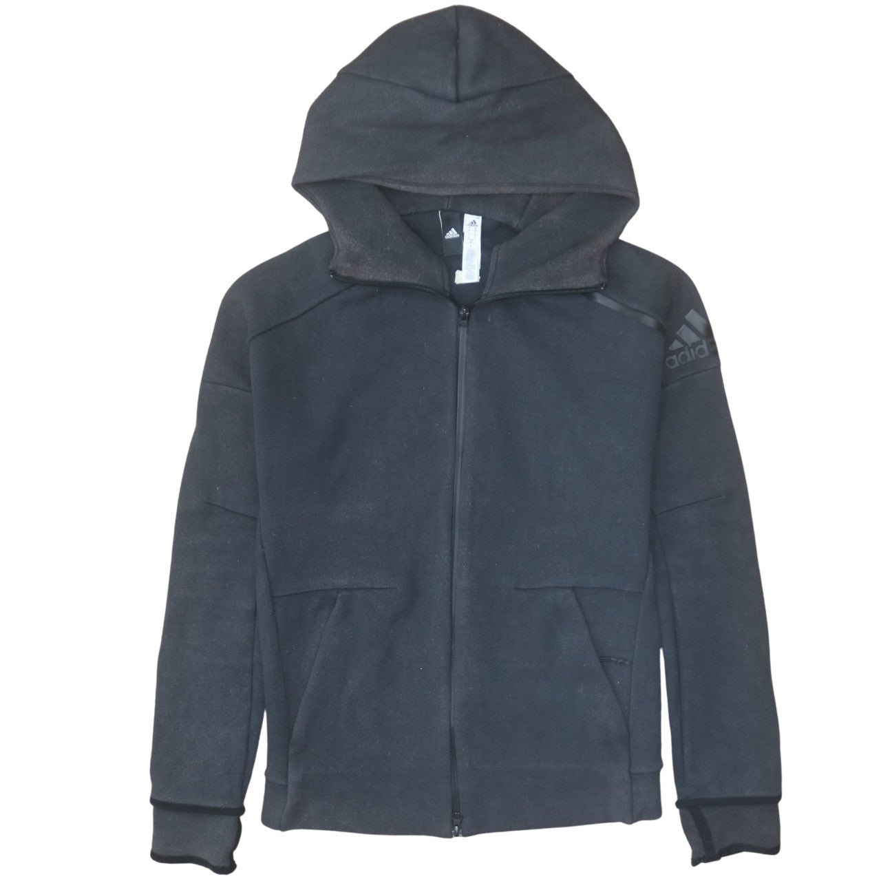 Mens UK Size S Adidas Black Full Zip Hoodie