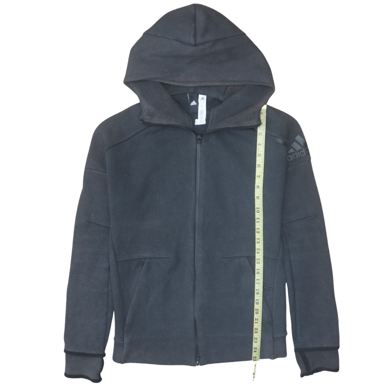 Mens UK Size S Adidas Black Full Zip Hoodie