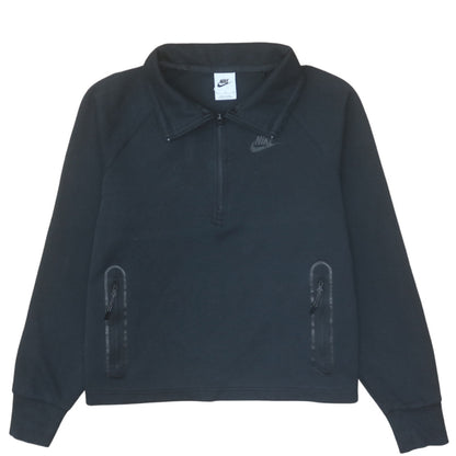Mens UK Size M Nike Black Henley Sweatshirt