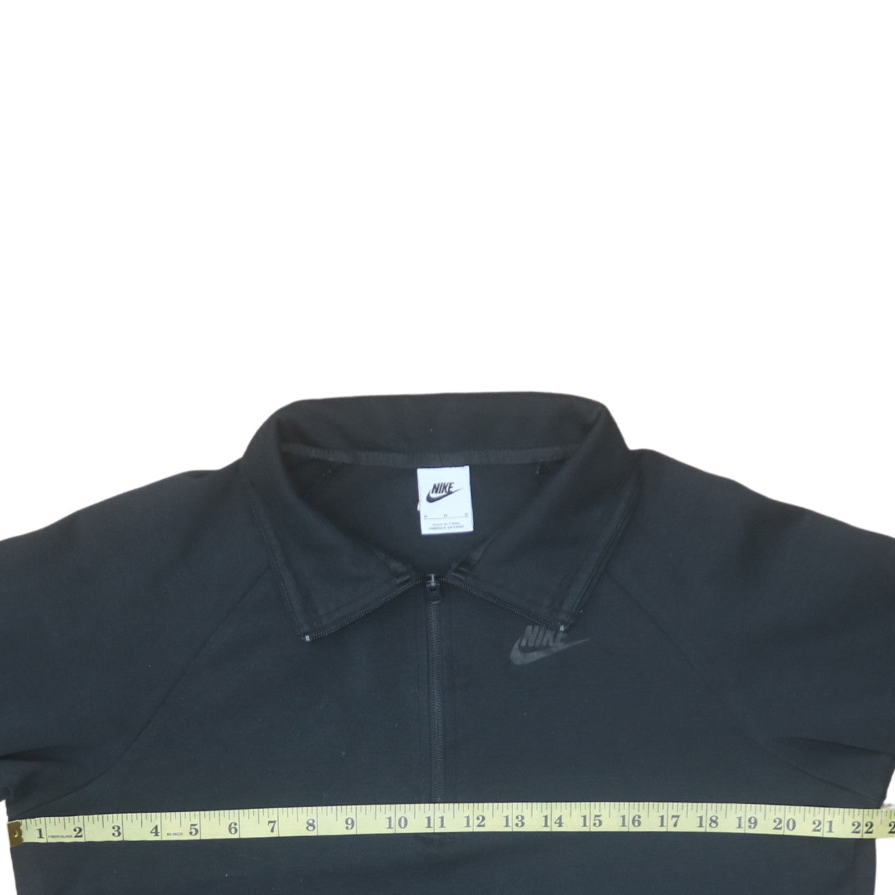 Mens UK Size M Nike Black Henley Sweatshirt