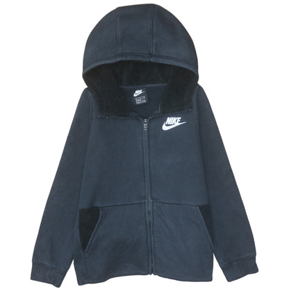 Nike Boys Black Full Zip Fleece Lined Hoodie XL 156-166cm