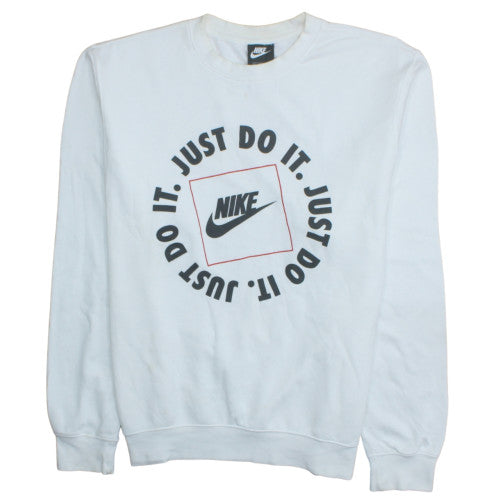 Mens UK Size L Nike White Pullover Sweatshirt