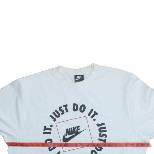 Mens UK Size L Nike White Pullover Sweatshirt
