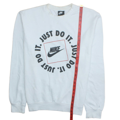 Mens UK Size L Nike White Pullover Sweatshirt