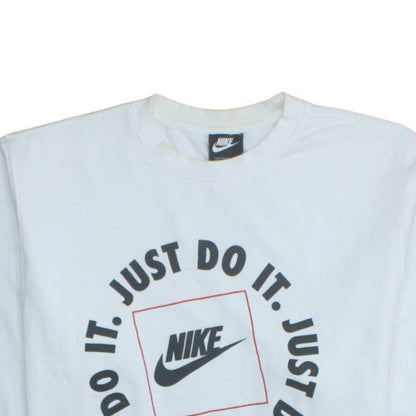 Mens UK Size L Nike White Pullover Sweatshirt