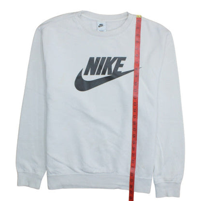 Womens UK Size L Nike White Pullover Sweatshirt