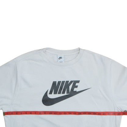 Womens UK Size L Nike White Pullover Sweatshirt