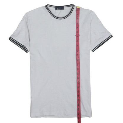 Fred Perry Men's White Crew Neck Short Sleeve Cotton T-Shirt Size S