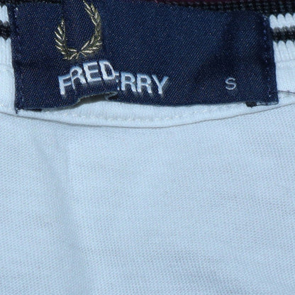Fred Perry Men's White Crew Neck Short Sleeve Cotton T-Shirt Size S