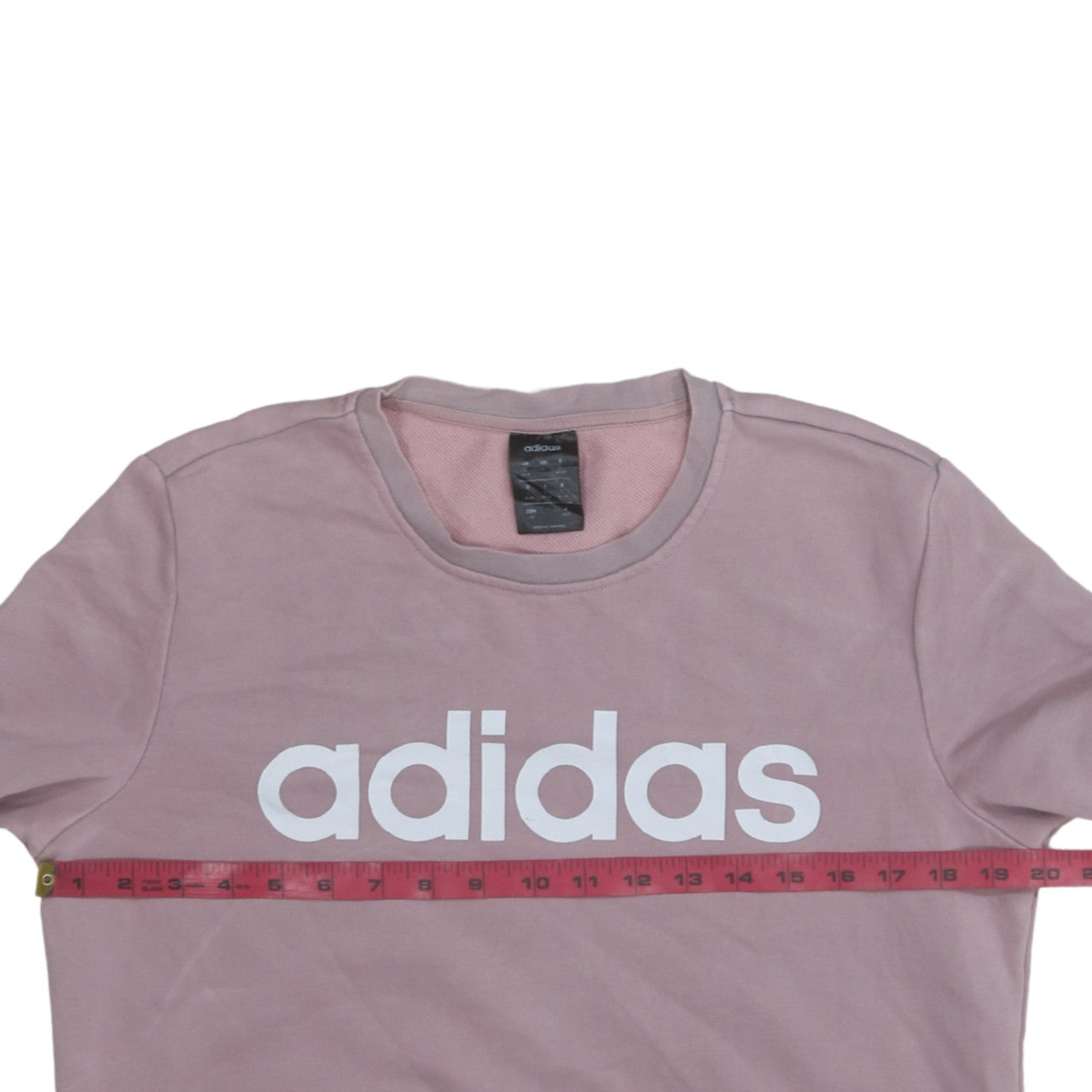 Womens UK Size L Adidas Pink Pullover Sweatshirt