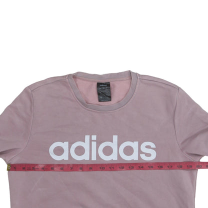 Womens UK Size L Adidas Pink Pullover Sweatshirt
