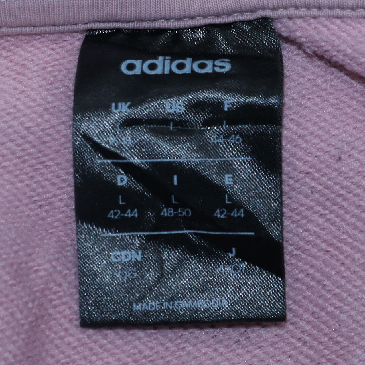 Womens UK Size L Adidas Pink Pullover Sweatshirt