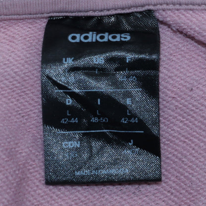 Womens UK Size L Adidas Pink Pullover Sweatshirt