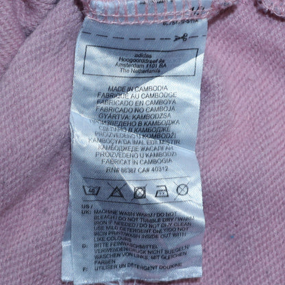 Womens UK Size L Adidas Pink Pullover Sweatshirt