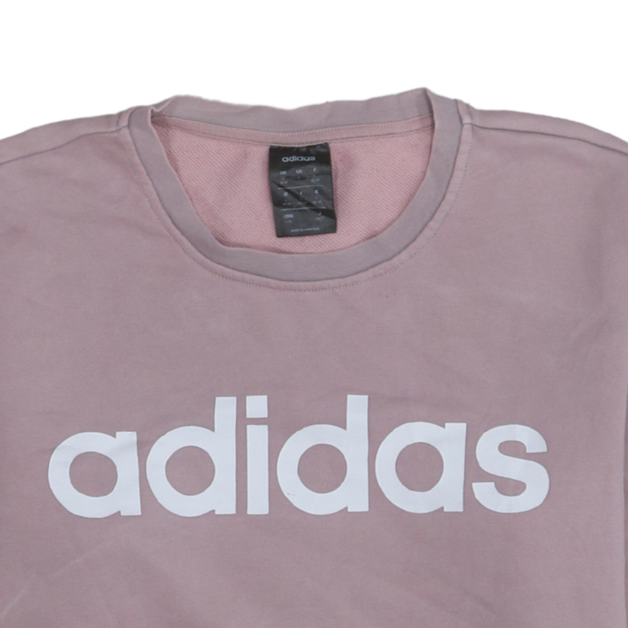 Womens UK Size L Adidas Pink Pullover Sweatshirt