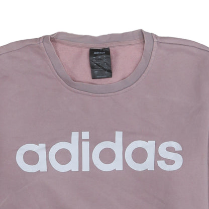 Womens UK Size L Adidas Pink Pullover Sweatshirt