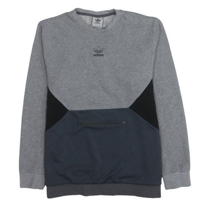 Mens UK Size L Adidas Grey Pullover Sweatshirt