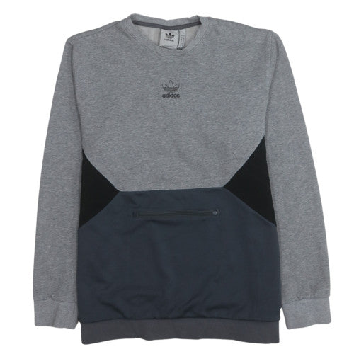 Mens UK Size L Adidas Grey Pullover Sweatshirt
