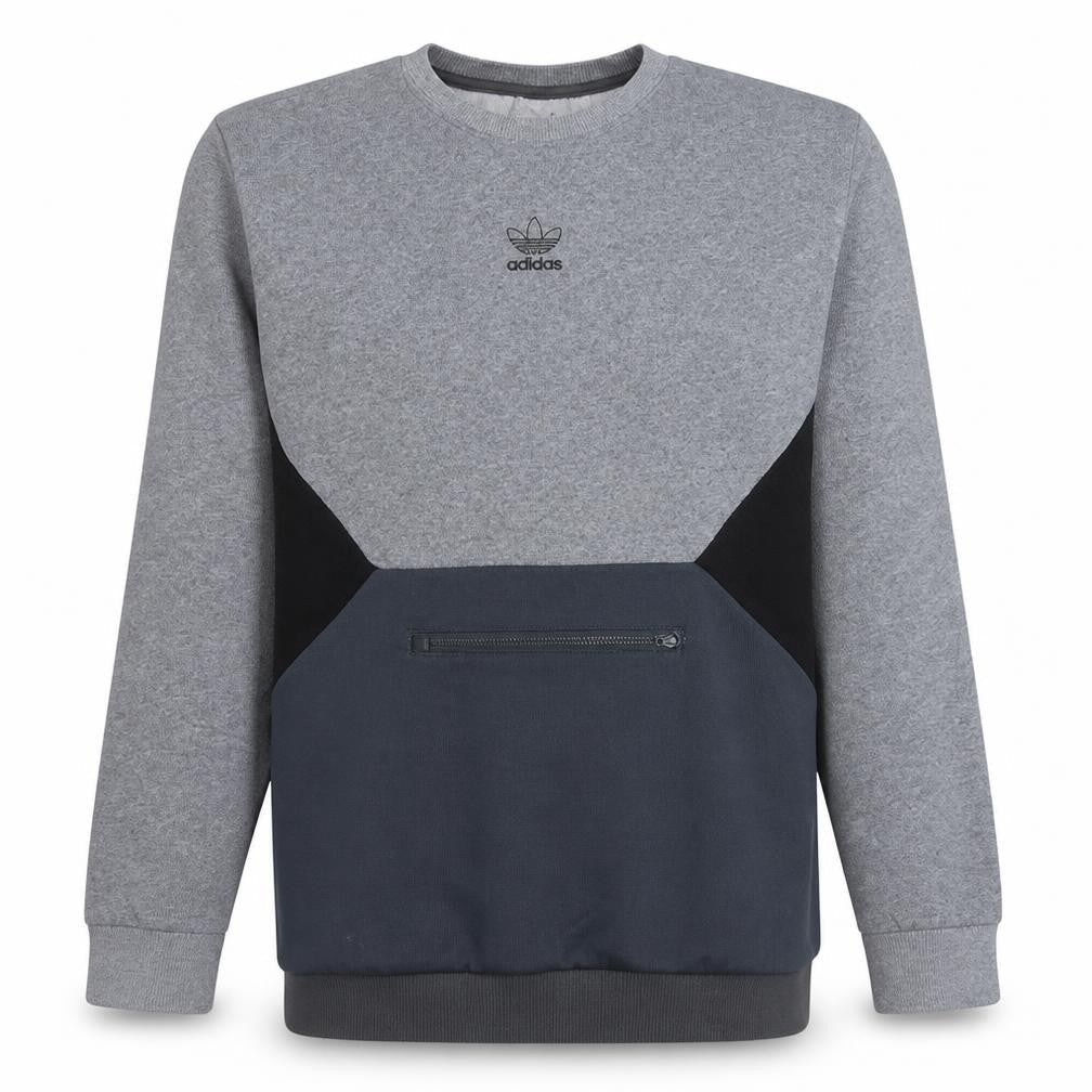Mens UK Size L Adidas Grey Pullover Sweatshirt